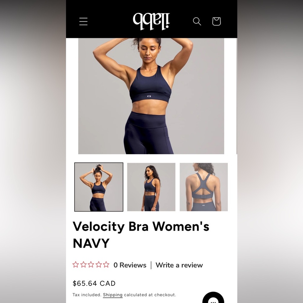 Velocity Women's Navy Sports Bra